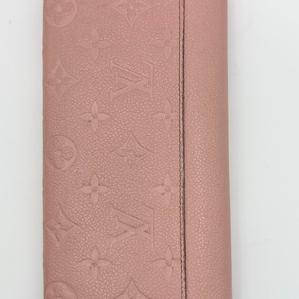 Louis Vuitton Poudre Empriente Sarah Wallet w/ Chain Blush Pink - Picture 11 of 16